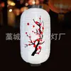 Linternas decorativas de estilo japonés hechas de tela de seda impermeable para decoración exterior, linternas de flor de ciruelo con forma de melón de invierno