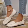 Mocasines de Piel Suave Talla Grande 2026 Nuevos para Mujer Versátiles para el Trabajo Planos Bajos sin Cordones Mujer