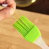 Brocha de Silicona para Barbacoa de Grado Alimenticio Resistente a Altas Temperaturas Pequeña Brocha de Aceite Brocha de Plástico y Silicona Brocha de Cocina para el Hogar Brocha de Aceite de Silicona