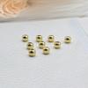 Paquete de Oro de 14K Cuentas Redondas de Goma Conservación de Color con Cuentas de Ajuste de Silicona Cadena de Posicionamiento Cobre Electrochapado en Oro Real Accesorios de Joyería DIY