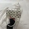 2026PU Nova Bolsa Casual Relaxada de Bolinhas Estilo Coreano Simples Transfronteiriça Estilosa para Trabalho e Deslocamento com Alça Única de Ombro ou Axila