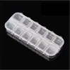 Caja Pequeña de 12 Compartimentos para Pedrería de Uñas, Joyero con Tapas Individuales, Desmontable y Portátil, para Guardar Perlas, Lentejuelas y Cuentas