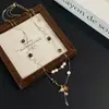 Collar de Calabaza con Piedra Ojo de Tigre de Doble Capa para Mujer 2026 Nuevo de Moda Lujo Ligero Gama Alta Cadena de Suéter con Cuentas Nicho Moda