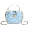 Mini Bolso de Mano Estilo Chanel con Costura de Diamantes para Mujer, Lujo de Nicho Terciopelo Transfronterizo Caja Alta Gama para Niños Bolso Cruzado