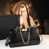 Elegante Bolso de Mujer de Cuero Genuino Bolso Sobaco 2025 Nuevo Gran Capacidad Bolso de Madre para Mujeres de Mediana Edad Bolso de Hombro con Cadena que Combina con Todo