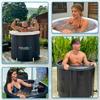 Cubo de baño inflable de hielo Amazon Hot Hot para adultos, cubo de baño inflable de PVC grueso para exteriores, bañera de agua caliente y fría.