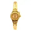 Chaoyada nuevo reloj de pulsera para mujer, reloj de cuarzo con correa hueca dorada, reloj para niñas, fabricantes de relojes al contado