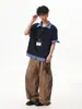 Camiseta Polo a Cuadros de Manga Corta Falsa de Dos Piezas Estilo Americano Transfronteriza para Mujer y Hombre, Verano Retro Estilo Universitario, Camiseta Versátil Casual Holgada