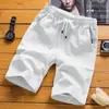 Pantalones Cortos Casuales Simples de Moda de Verano Delgados para Hombre Estilo Japonés y Coreano Sueltos de Algodón y Lino Pantalones de Playa para Hombre
