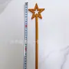 Pequeno atacado bastão de cinco estrelas banhado a prata bastão de coroa banhado a prata bastão de estrela colorido adereços de fantasia de maquiagem de performance
