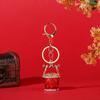 Novo estilo chinês incrustado de diamante Guan Gong Deus da riqueza chaveiro liga barril ouro chaveiro cornucópia mochila pingente