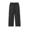 Pantalones de Trabajo de Alta Gama para Hombre Primavera y Otoño 2025, Estilo Americano Moderno Deportivos Casuales para Senderismo Largos, Algodón Negro y Gris