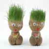 Muñecos de Paja Pequeños y Medianos de Yiwu, Muñecos de Cabeza de Paja, Juguetes Novedosos Trendy de Cultivo en Maceta para Sembrar Hierba