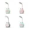 Suporte para Canetas Lâmpada de Mesa LED Desenho de Caracol Carregamento USB Proteção Ocular Infantil Luz Noturna Presente Logotipo Lâmpada de Mesa