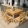 Juego de Mesa y Sillas de Comedor de Madera Maciza, Mesa de Comedor para Restaurante, Mesa para Apartamento Pequeño, Mesa de Comedor para el Hogar, Mesa Cuadrada, Mesa de los Ocho Inmortales Estilo Antiguo