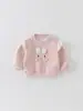 Moletom Versátil para Bebês e Crianças Pequenas Nova Coleção Primavera 2026 Estilo Desenho Animado Gola Redonda Pulôver para Meninas Roupa de Primavera Feito Sob Medida