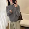 Cárdigan de Ganchillo Hueco de Cuello Medio Alto para Mujer 2026 Nuevo Estilo Suéter Abrigo Adelgazante Estilo Coreano Conjunto Top de Principios de Otoño