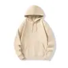 Sudadera con capucha de rizo de algodón puro de 330 g con hombros caídos y logo estampado, Adecuada para uniformes de grupo y uniformes de clase, Bordada en algodón puro, Cómoda