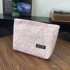 Bolsa de Mão Floral com Design de Nicho Nova Leve de Nylon Portátil Bolsa de Maquiagem Grande Capacidade Bolsa de Armazenamento de Artigos de Higiene Pessoal para Viagem