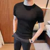 Entrega Directa del Fabricante de Camisetas Básicas de Verano para Hombre de Algodón de Color Sólido, Corte Ajustado, Elásticas, Adecuadas para Fitness y Viajes Diarios