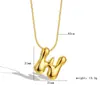 10 Piezas Mínimo 3% de descuento Transfronterizo Globo Burbuja Gordito Collar de 26 Letras Colgante Versátil Simple Accesorio