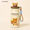 Caneca térmica criativa e fofa do gato KT em aço inoxidável 316 para mulheres, alto valor estético, com compartimento para chá e canudo, presente OEM personalizável