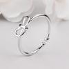 Anillo de apertura de plata esterlina s925, anillo de lazo con personalidad, joyería coreana simple de plata esterlina al por mayor