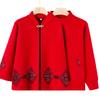 Vestido de Madre para Banquete de Boda Festivo para Mediana Edad y Ancianos Otoño e Invierno Suéter Tejido Chaqueta Cárdigan Suéter de Dos Piezas Vestido Exterior