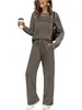 Nuevo Conjunto de Otoño e Invierno 2025 Estilo Europeo y Americano Transfronterizo de Amazon Conjunto de Manga Larga + Conjunto de Pantalones Casuales Elásticos de Pierna Ancha