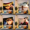 Tapiz de Anime One Piece Naruto Tela de Fondo para Sala de Transmisión en Vivo Tapiz de Pared Mercancía de Anime Lienzo