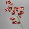 Buquê de flores artificiais de orquídea transfronteiriço, adequado para casamentos e eventos, com um toque luxuoso, feito de flores artificiais de seda de alta qualidade, para exportação e fins decorativos