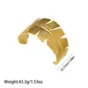 Pulsera de Acero Inoxidable Chapado en Oro de 18K de Estilo Nuevo Europeo y Americano que Conserva el Color para Mujer, Pulsera Abierta de Acero de Titanio con Diseño de Flor y Hoja de Gama Alta
