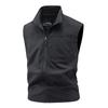 Novo colete masculino transfronteiriço com gola alta, vários bolsos, corta-vento para atividades ao ar livre, lazer e esportes, compra em grupo, colete que pode ser estampado com logo