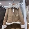 Casaco feminino de lã sintética, casaco curto da moda para todos os tipos de outono e inverno 2023, novo C460902