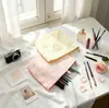 Bolsa de Maquillaje Nueva con Lazo, Simple y Fresca, Bolsa de Almacenamiento de Gran Capacidad, Neceser de Viaje al por Mayor
