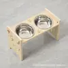 Estante de Madera para Comederos de Mascotas, Ajustable, para Perros Pequeños y Medianos, Estante para Comedero de Gatos, Comedero para Perros, Estante para Agua