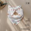 Babe's saliva towel bamboo cotton double-layer gauze thin triangle towel baby's large square bib 60*60cm scarf scarf