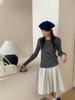Estilo Coreano Diseño de Lazo Trasero Prendas de Punto Básicas para Mujer Otoño e Invierno Nuevo Top Adelgazante 1354