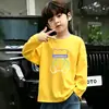2026 Camiseta Base Trendy de Algodón 100% Puro Transpirable para Niños Medianos y Grandes, Dibujos Animados de Niño, Cuello Redondo, Manga Larga, Primavera Otoño