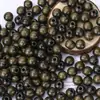 Cuentas de Madera Grabadas Multicolor, Cuentas Sueltas, Cuentas Redondas de Madera Natural Impresas Vintage, Accesorios Materiales para Pulsera Collar DIY