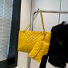 Bolso Tote de Gran Capacidad Simple para Mujer de Moda Bolso de Mano Rombo Cadena Casual Bolso de Hombro de Todas las Combinaciones de Moda