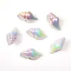 Contas de Concha Galvanizadas de Alta Transparência, Contas Transparentes Torcidas, Acessórios para Joias DIY Feitos à Mão, Materiais para DIY de Pulseiras, Acessórios para Atacado