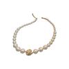 Collar Francés Retro Perla Bola Pequeña Diamante Moda Nicho Diseño Collar Cadena Clavícula Collar Exagerado para Mujer