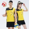 Conjunto de Roupa de Treino de Vôlei sem Mangas para Homens e Mulheres Roupa Esportiva de Competição Camisa de Vôlei Universitário com Números Impressos