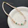 Collar de concha de color al por mayor de alta calidad, estilo frío europeo y americano, diseño con sentido de piedra natural, estilo apilado, cadena de clavícula.
