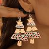 Modelo Caliente de Temu Xiyin - Pendientes Largos de Árbol de Navidad de Metal Nuevos Transfronterizos para Mujer Pendientes de Navidad para Mujer 2025