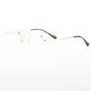 Armazón de Gafas para Miopía de Media Montura 7861 para Hombre, Se Puede Personalizar con Lentes Graduados, Armazón Polygonal de Media Montura Unisex