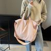 Bolso bandolera simple de color sólido y gran capacidad, nuevo estilo transfronterizo, bolso de mano de tela para viajero, bolso de hombro moderno para estudiantes y mujeres