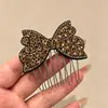 Nuevo peine anti-deslizante estilo coreano con un delicado lazo de mariposa, diseñado para mujeres, creando un peinado alto elegante, y con un elegante pasador lateral y accesorio para el cabello