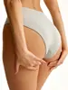 Calcinha Triângulo Sem Costura com Bainhas Dobradas, Estilo Europeu e Americano, Respirável, Tamanho Grande, Fitness Esportivo, Alta Elasticidade, Calcinha Bikini, P-8GG